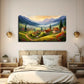 Tranquil Inflatable Village Wall Art Canvas Office Home Room Framed 120x60cm