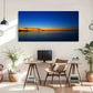 Sea Skyline Sunset Natural Wall Art Canvas Office Home Room Framed 120x60cm