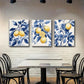 3pcs Lemon and Blue Leaf Yellow Lemon Perfect Wall Art Set Canvas Framed 40x60cm - High Quality Print 100% Australian Made Wall Canvas Ready to Hang