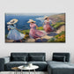 Women in Summer Dresses Wall Art Canvas Office Home Room Framed 120x60cm