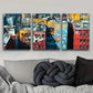 3pcs Graffiti Rooftops New York Color Perfect Wall Art Set Canvas Framed 40x60cm - High Quality Print 100% Australian Made Wall Canvas Ready to Hang
