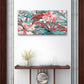 Tropical Floral and Palm Leaves Wall Art Canvas Office Home Framed 80x45cm