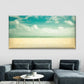 Sandy Shore & Turquoise Sky Wall Art Canvas Office Home Room Framed 120x60cm
