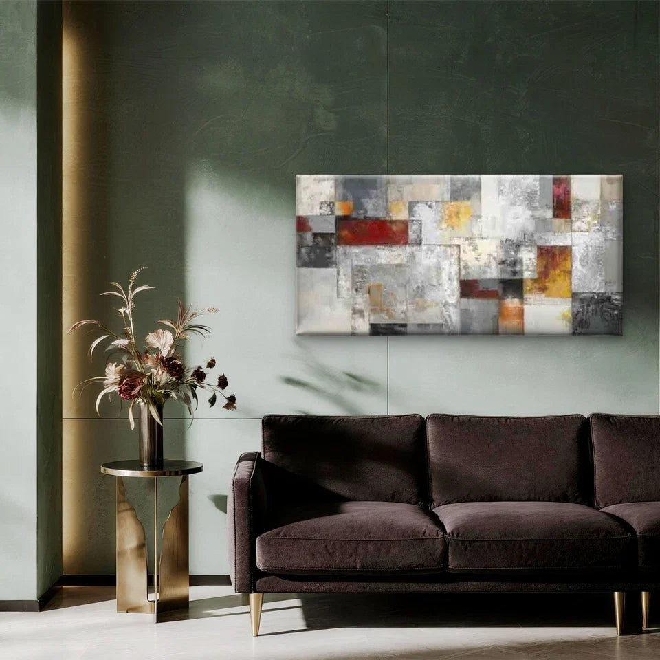 Abstract Design Trendy Colors Wall Art Canvas Office Home Room Framed 120x60cm