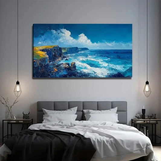 Ocean Cliffs Exquisite Wall Art Canvas Office Home Room Framed 120x60cm