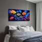 A Variety Of Brightly Colored Wall Art Canvas Office Home Room Framed 120x60cm
