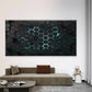 Modern & Hexagonal Geometric Wall Art Canvas Office Home Room Framed 120x60cm