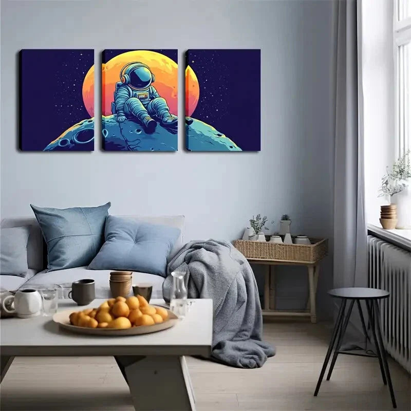 3pcs stars fantasy Universe anime style Wall Art Set Canvas Framed 40x60cm - High Quality Print 100% Australian Made Wall Canvas Ready to Hang