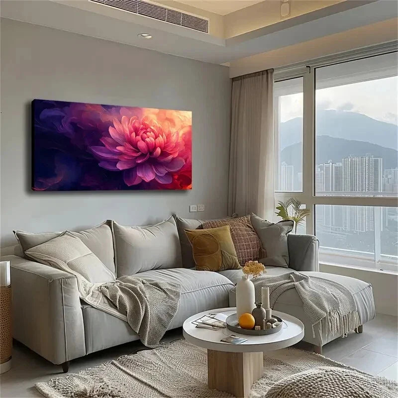 Abstract Style Flower Beautiful Wall Art Canvas Office Home Room Framed 120x60cm