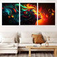 3pcs Modern Vibrant Abstract Colorful Woman Wall Art Set Canvas Framed 40x60cm - High Quality Print 100% Australian Made Wall Canvas Ready to Hang