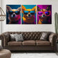 3pcs Cool Chihuahuas in Glasses Vibrant Perfect Wall Art Set Canvas Framed 40x60cm - High Quality Print 100% Australian Made Wall Canvas Ready to Hang
