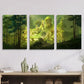 3pcs mysterious and quiet forest illustration Metal Print Ready to Hang Art