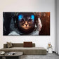 Astronaut Cat in Space Wall Art Canvas Office Home Room Framed 120x60cm