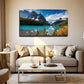 Serene Mountain Lake Wall Art Canvas Office Home Room Framed 80x45cm