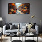 A Bustling And Lively Street Wall Art Canvas Office Home Room Framed 120x60cm
