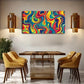 Dynamic Swirls & Fluid Shapes Wall Art Canvas Office Home Room Framed 120x60cm