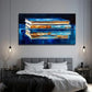 Blue Book Suitable Wall Art Canvas Office Home Room Framed 120x60cm