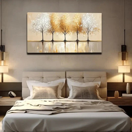 Abstract Transitional Silvery Wall Art Canvas Office Home Room Framed 120x60cm
