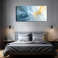 Fluid Blue And Yellow Design Wall Art canvas office home room framed 120x60cm