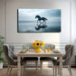 Majestic Black Horse Running Wall Art Canvas Office Home Room Framed 120x60cm