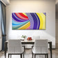 Abstract With Rainbows Curved Wall Art Canvas Office Home Room Framed 120x60cm