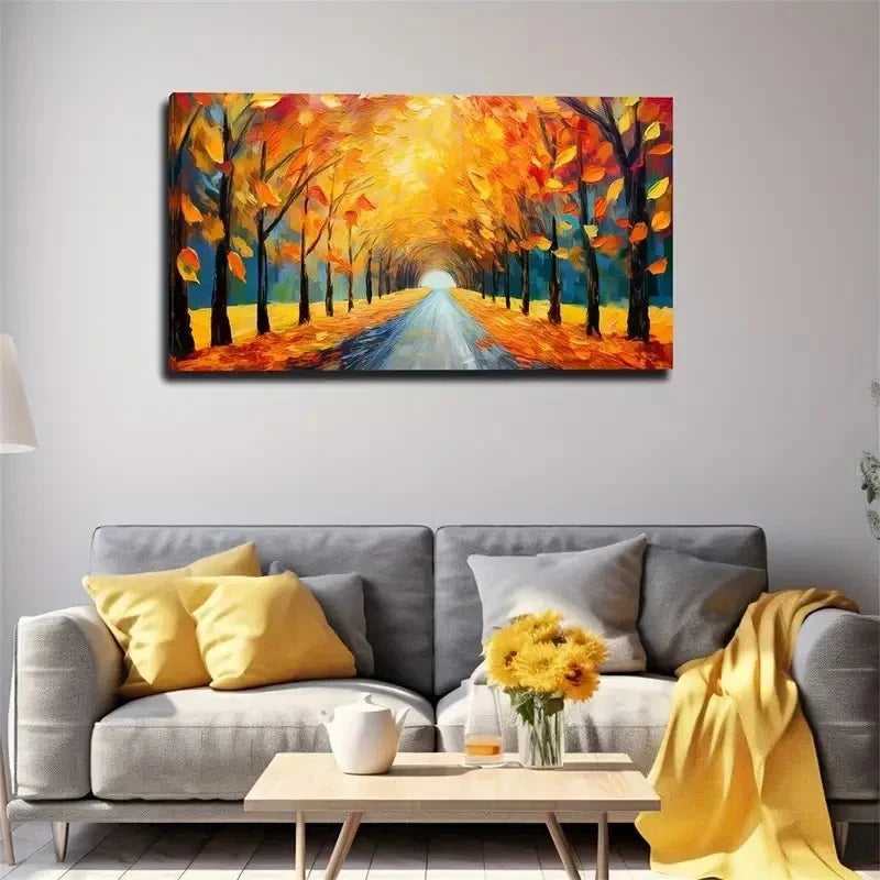 Imaginative Road Aesthetic Wall Art Canvas Office Home Room Framed 120x60cm