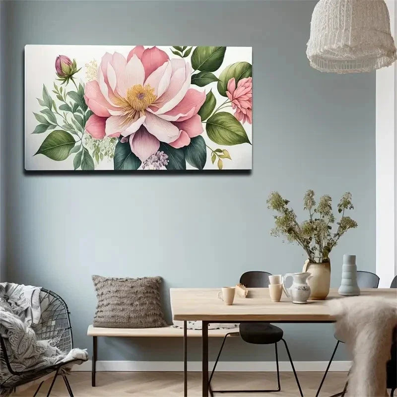 Elegant Blooming Fragrant Flow Wall Art Canvas Office Home Room Framed 120x60cm