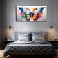 Vibrant Colorful Butterfly Wall Art Canvas Office Home Room Framed 120x60cm