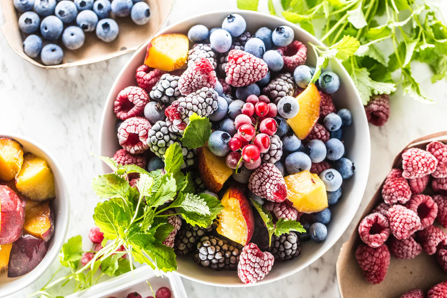 Frozen Fruits Closeup Photograph Print 100% Australian Made Stretched Canvas Ready to Hang - 2083