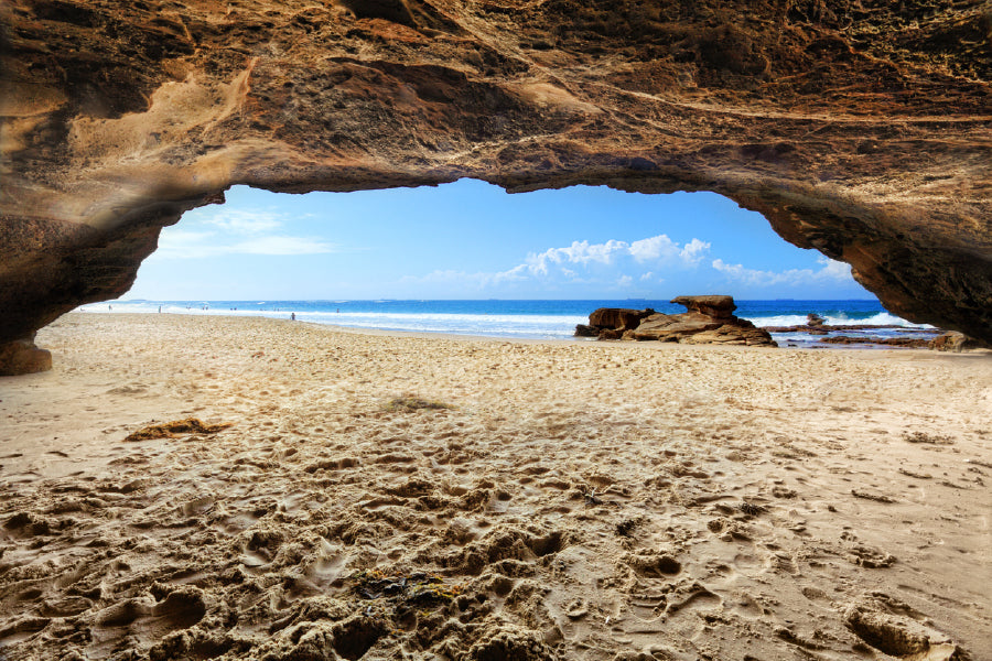 Caves Beach Photograph Australia Print 100% Australian Made Stretched Canvas Ready to Hang - 1361