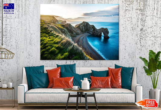 Purbeck Heritage Coast Photograph Print 100% Australian Made Stretched Canvas Ready to Hang - 1362