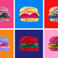 Colorful Burgers Collage Illustration Pop Arts & Comic Poster Print 100% Australian Made Stretched Canvas Ready to Hang - 2167
