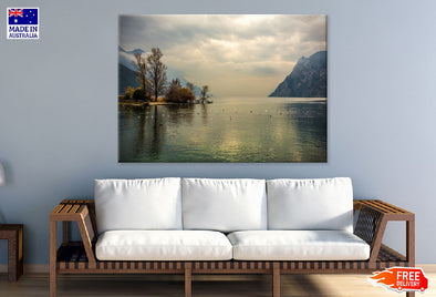 Lake Garda near Riva del Garda Print 100% Australian Made Stretched Canvas Ready to Hang - 1016