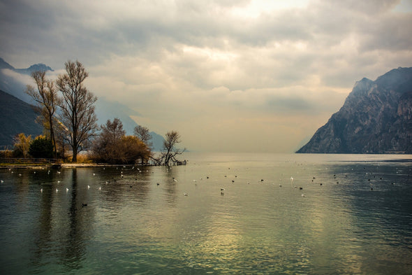 Lake Garda near Riva del Garda Print 100% Australian Made Stretched Canvas Ready to Hang - 1016