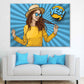 Yes Quote & Dancing Girl Illustration Pop Arts & Comic Poster Print 100% Australian Made Stretched Canvas Ready to Hang - 2170
