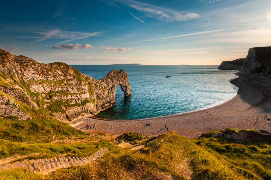 Dorset Coastline View Photograph Print 100% Australian Made Stretched Canvas Ready to Hang - 1365