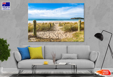 Sea Pathway View Photograph Print 100% Australian Made Stretched Canvas Ready to Hang - 1367