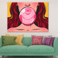 Bubblegum Ball & Girl Illustration Pop Arts & Comic Poster Print 100% Australian Made Stretched Canvas Ready to Hang - 2156