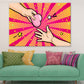 Hands & Heart Illustration Pop Arts & Comic Poster Print 100% Australian Made Stretched Canvas Ready to Hang - 2175