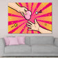 Hands & Heart Illustration Pop Arts & Comic Poster Print 100% Australian Made Stretched Canvas Ready to Hang - 2175