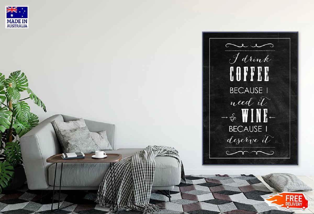 Cafe Restaurant Quote Vector Art Print 100% Australian Made Stretched Canvas Ready to Hang - 2004