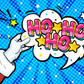 HO HO HO Quote Illustration Pop Arts & Comic Poster  Print 100% Australian Made Stretched Canvas Ready to Hang - 2177