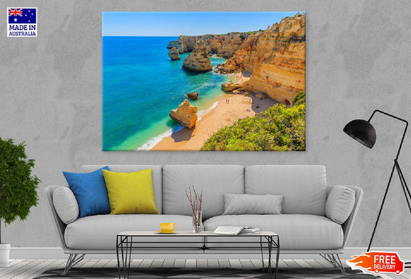 Algarve Region View Portugal Print 100% Australian Made Stretched Canvas Ready to Hang - 1372