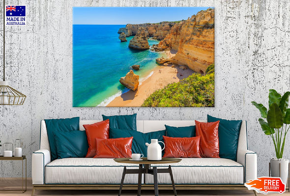 Algarve Region View Portugal Print 100% Australian Made Stretched Canvas Ready to Hang - 1372