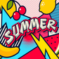 Summer Quote & Fruits Vector Art Pop Arts & Comic Poster Print 100% Australian Made Stretched Canvas Ready to Hang - 2179