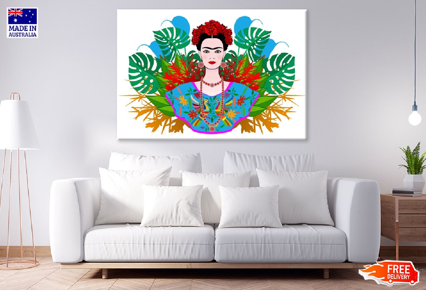 Famous Frida Kahlo Art Design Print 100% Australian Made Stretched Canvas Ready to Hang - 1907