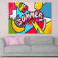 Summer Quote & Fruits Vector Art Pop Arts & Comic Poster Print 100% Australian Made Stretched Canvas Ready to Hang - 2179
