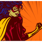 Super Hero Girl Illustration Pop Arts & Comic Poster Print 100% Australian Made Stretched Canvas Ready to Hang - 2180