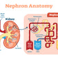 Nephron Anatomy Vector Illustration Print 100% Australian Made Stretched Canvas Ready to Hang - 2410