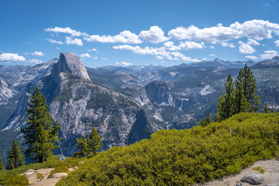 Yosemite Park Sentinel Dome View Print 100% Australian Made Stretched Canvas Ready to Hang - 1027